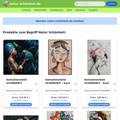 Screenshot natur-schönheit.de