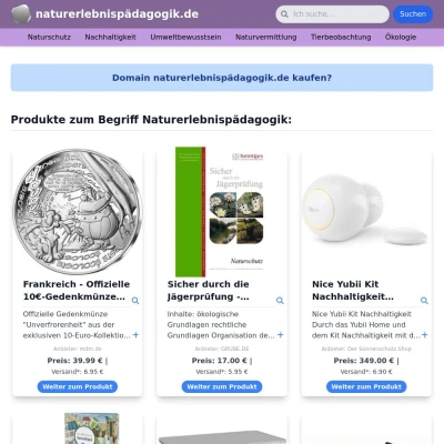 Screenshot naturerlebnispädagogik.de