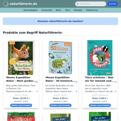 Screenshot naturführerin.de