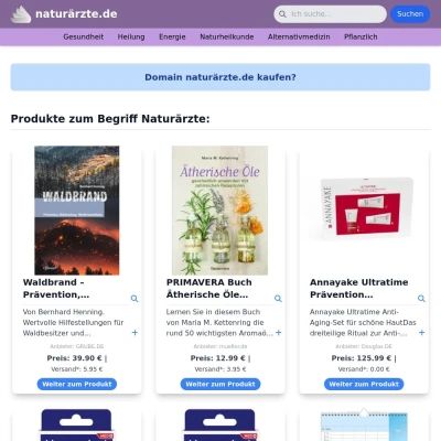 Screenshot naturärzte.de