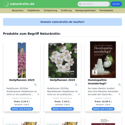 Screenshot naturärztin.de
