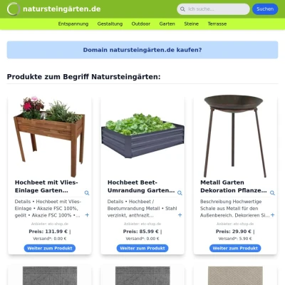 Screenshot natursteingärten.de