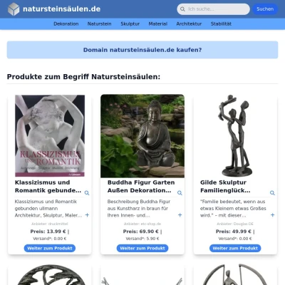 Screenshot natursteinsäulen.de