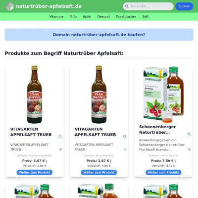 Screenshot naturtrüber-apfelsaft.de