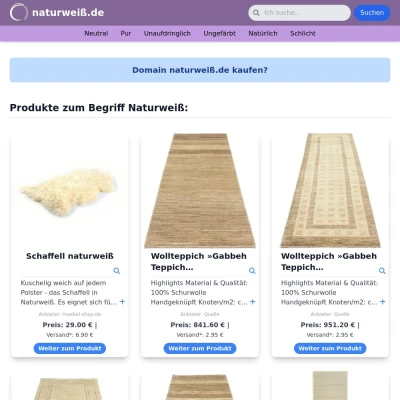 Screenshot naturweiß.de