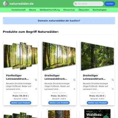 Screenshot naturwälder.de