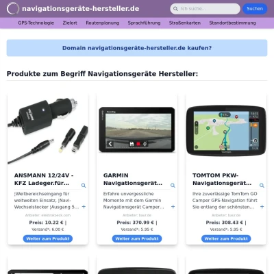 Screenshot navigationsgeräte-hersteller.de