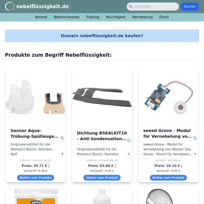 Screenshot nebelflüssigkeit.de