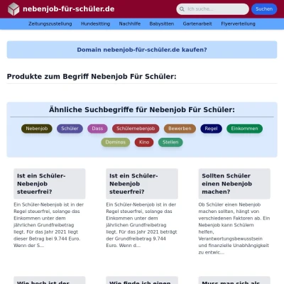 Screenshot nebenjob-für-schüler.de