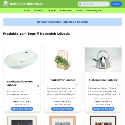 Screenshot nebenjob-lübeck.de
