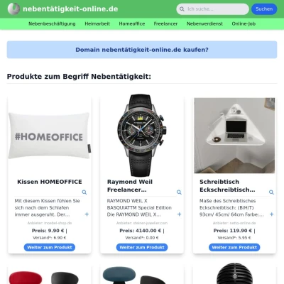 Screenshot nebentätigkeit-online.de