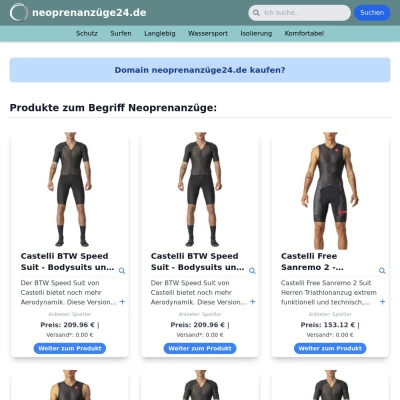 Screenshot neoprenanzüge24.de