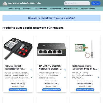 Screenshot netzwerk-für-frauen.de