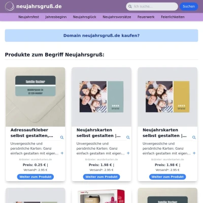 Screenshot neujahrsgruß.de