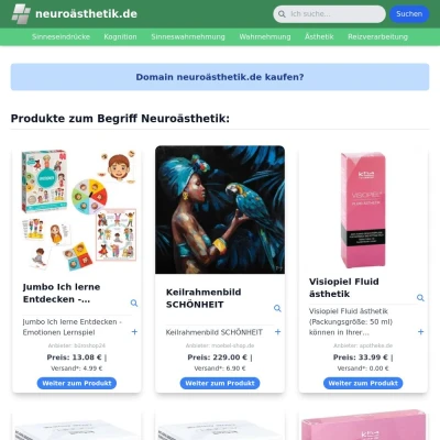 Screenshot neuroästhetik.de