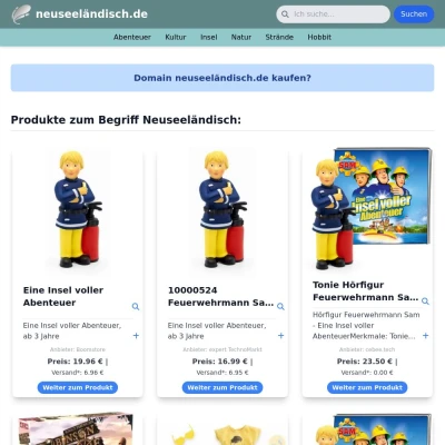 Screenshot neuseeländisch.de