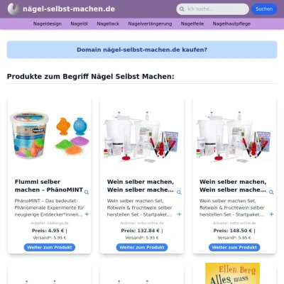 Screenshot nägel-selbst-machen.de