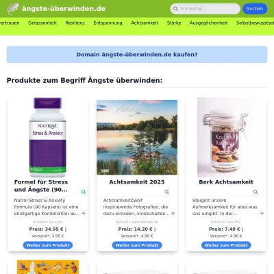 Screenshot ängste-überwinden.de