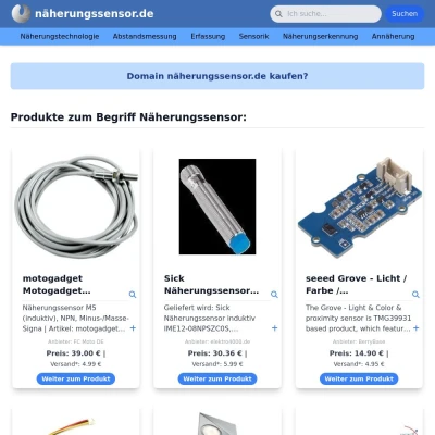 Screenshot näherungssensor.de