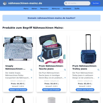 Screenshot nähmaschinen-mainz.de