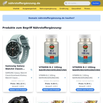 Screenshot nährstoffergänzung.de