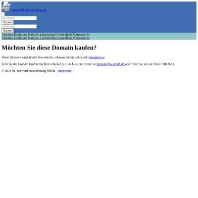 Screenshot nährwertkennzeichnung.de