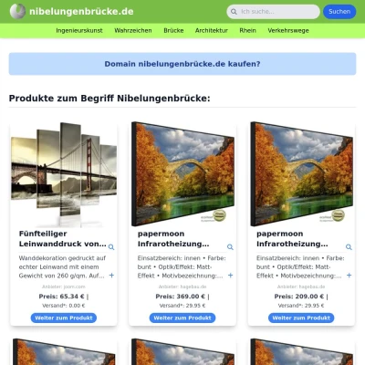 Screenshot nibelungenbrücke.de