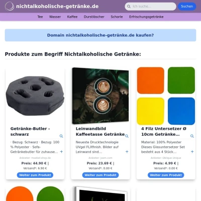 Screenshot nichtalkoholische-getränke.de