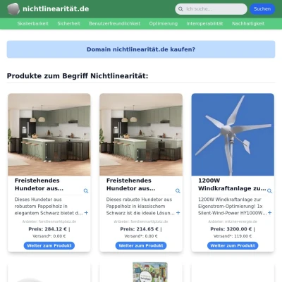 Screenshot nichtlinearität.de