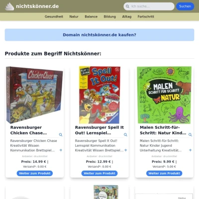 Screenshot nichtskönner.de