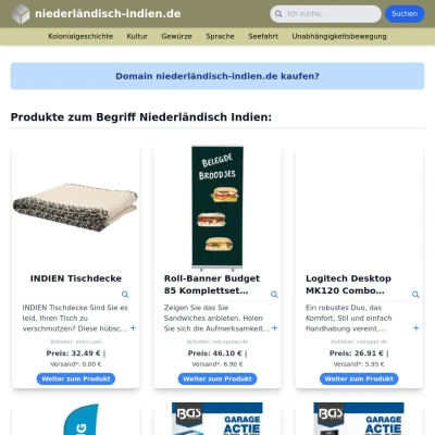 Screenshot niederländisch-indien.de