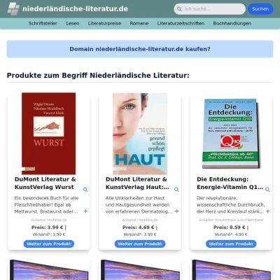 Screenshot niederländische-literatur.de