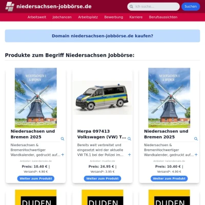 Screenshot niedersachsen-jobbörse.de