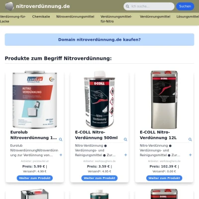 Screenshot nitroverdünnung.de