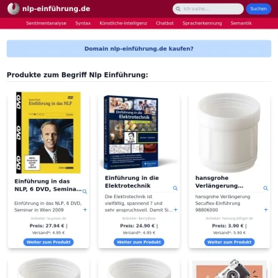 Screenshot nlp-einführung.de