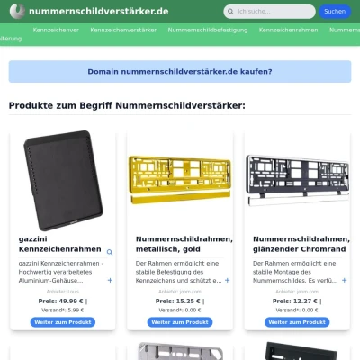 Screenshot nummernschildverstärker.de