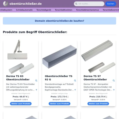 Screenshot obentürschließer.de