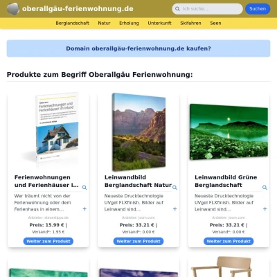 Screenshot oberallgäu-ferienwohnung.de