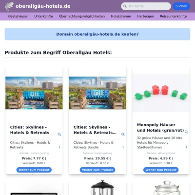 Screenshot oberallgäu-hotels.de