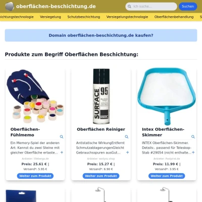 Screenshot oberflächen-beschichtung.de