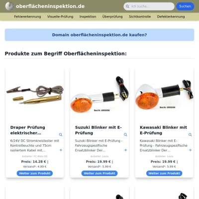 Screenshot oberflächeninspektion.de