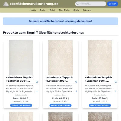 Screenshot oberflächenstrukturierung.de