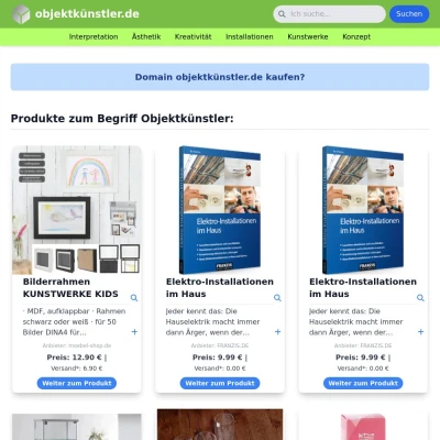 Screenshot objektkünstler.de