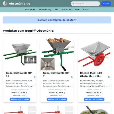 Screenshot obstmühle.de