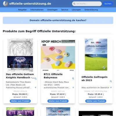 Screenshot offizielle-unterstützung.de