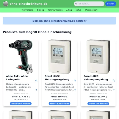 Screenshot ohne-einschränkung.de