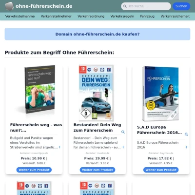 Screenshot ohne-führerschein.de