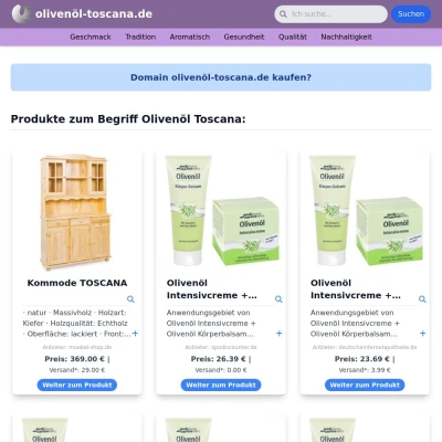 Screenshot olivenöl-toscana.de