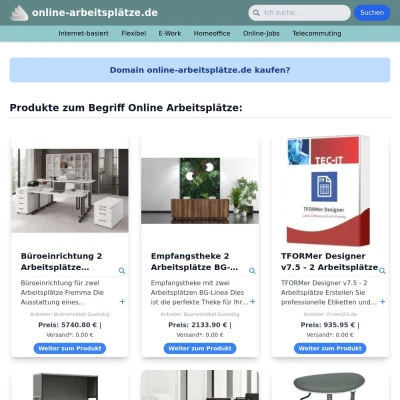 Screenshot online-arbeitsplätze.de