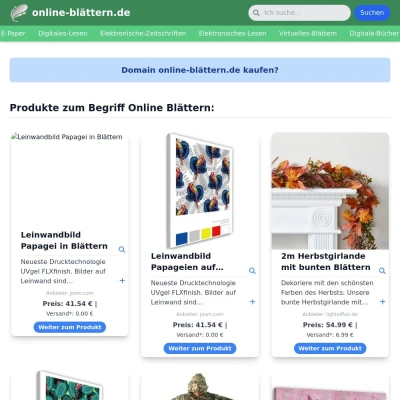 Screenshot online-blättern.de